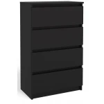 Komoda Malwa M4 z szufladami do salonu 70 cm czarny