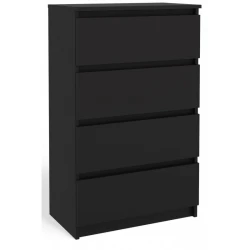 Komoda Malwa M4 z szufladami do salonu 70 cm czarny