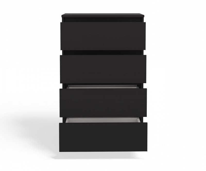 Komoda Malwa M4 z szufladami do salonu 70 cm czarny