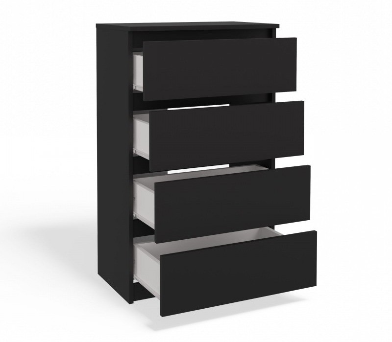 Komoda Malwa M4 z szufladami do salonu 70 cm czarny