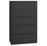 Komoda Malwa M5 z szufladami do salonu 70 cm czarny