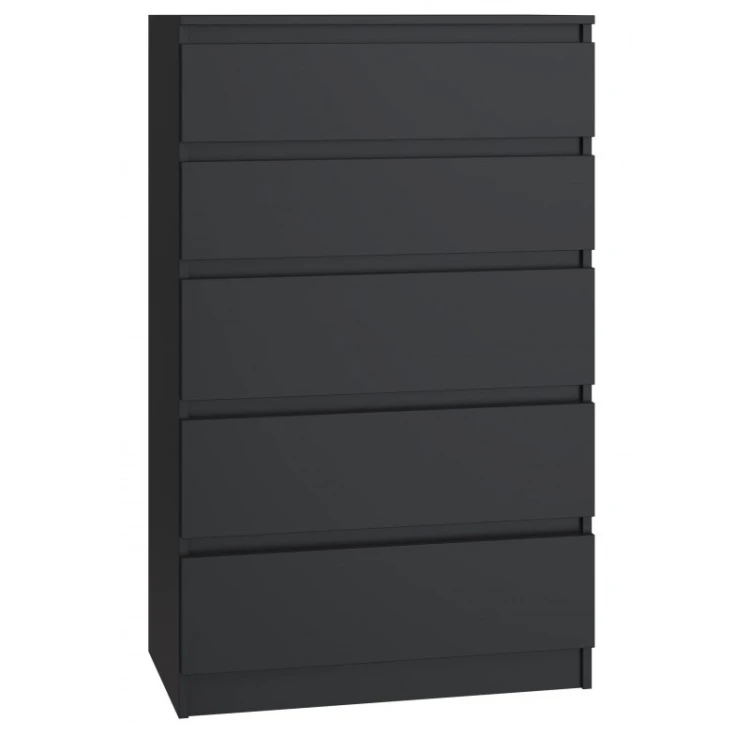 Komoda Malwa M5 z szufladami do salonu 70 cm czarny