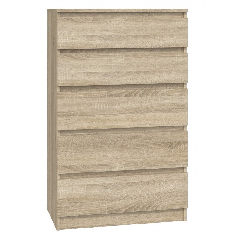 Komoda Malwa M5 z szufladami do salonu 70 cm dąb sonoma