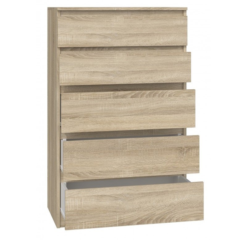 Komoda Malwa M5 z szufladami do salonu 70 cm dąb sonoma