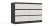 Komoda Malwa M6 120 cm z szufladami do salonu antracyt/biały