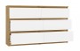 Komoda Malwa M6 120 cm z szufladami do salonu dąb artisan/biały