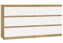 Komoda Malwa M6 140 cm z szufladami do salonu dąb artisan/biały