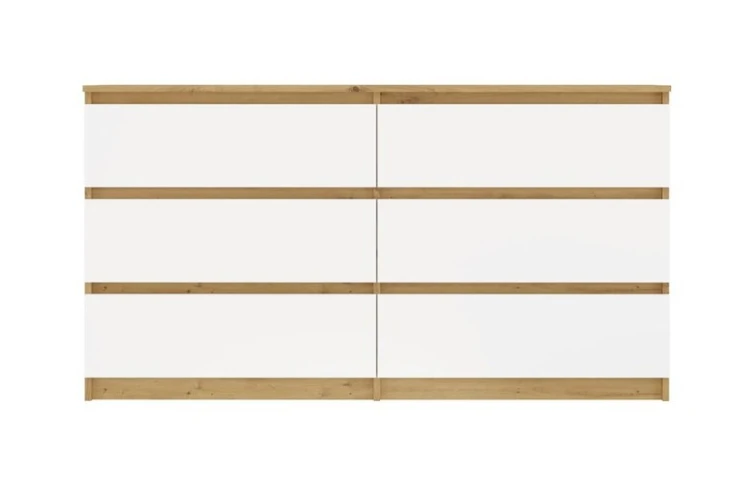 Komoda Malwa M6 140 cm z szufladami do salonu dąb artisan/biały