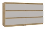 Komoda Malwa M6 140 cm z szufladami do salonu dąb artisan/kaszmir