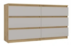 Komoda Malwa M6 140 cm z szufladami do salonu dąb artisan/kaszmir