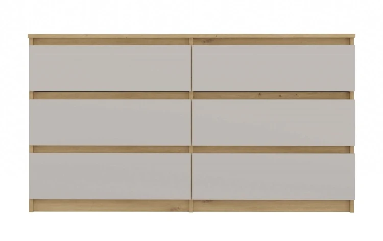 Komoda Malwa M6 140 cm z szufladami do salonu dąb artisan/kaszmir
