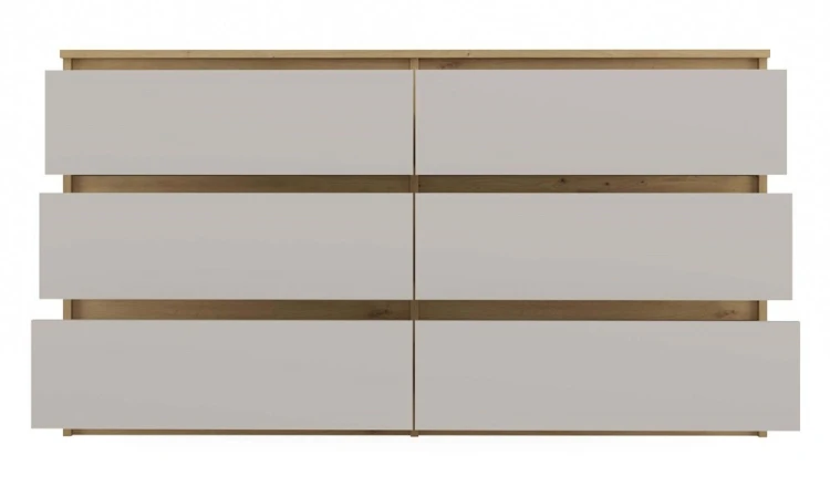 Komoda Malwa M6 140 cm z szufladami do salonu dąb artisan/kaszmir