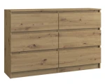 Komoda Malwa M6 120 cm z szufladami do salonu dąb artisan