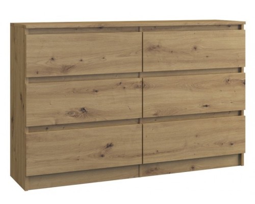 Komoda Malwa M6 120 cm z szufladami do salonu dąb artisan