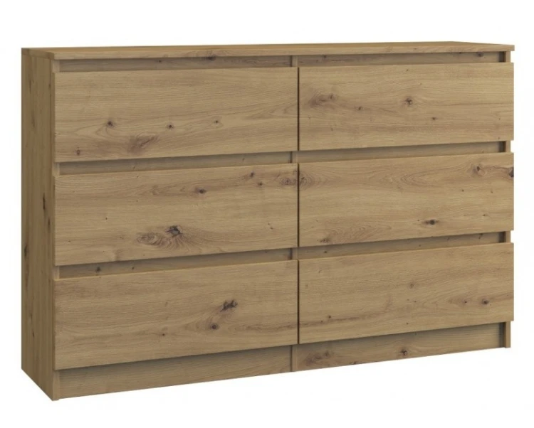 Komoda Malwa M6 120 cm z szufladami do salonu dąb artisan