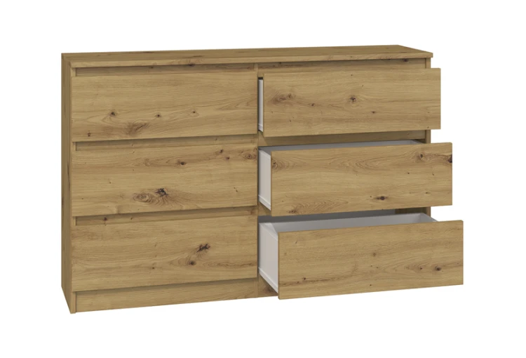 Komoda Malwa M6 120 cm z szufladami do salonu dąb artisan