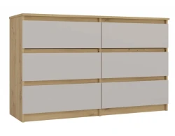 Komoda Malwa M6 120 cm z szufladami do salonu dąb artisan/kaszmir