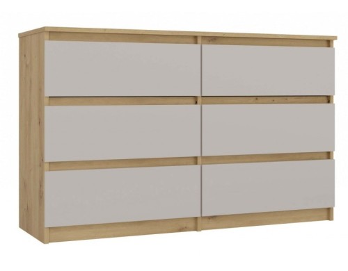 Komoda Malwa M6 120 cm z szufladami do salonu dąb artisan/kaszmir