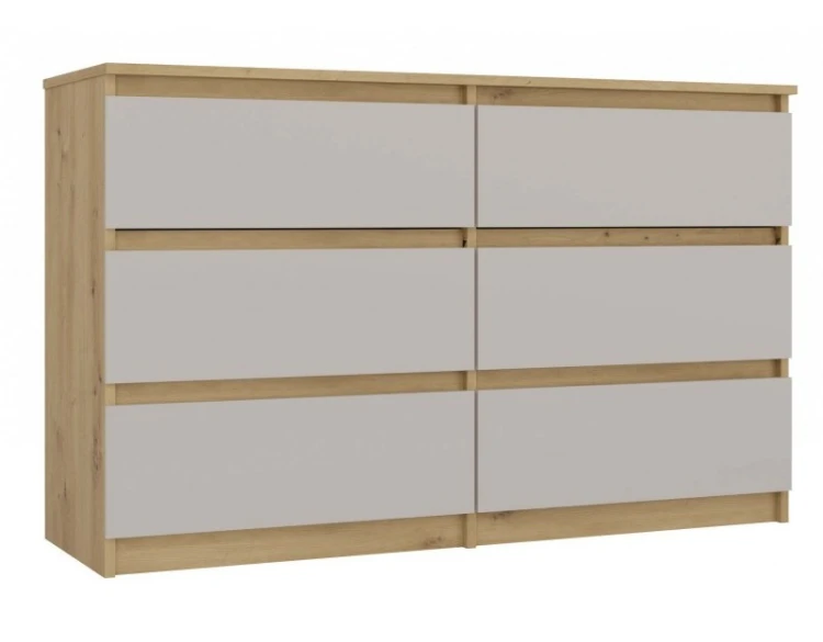 Komoda Malwa M6 120 cm z szufladami do salonu dąb artisan/kaszmir