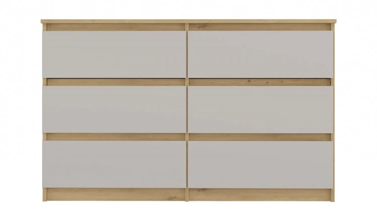 Komoda Malwa M6 120 cm z szufladami do salonu dąb artisan/kaszmir