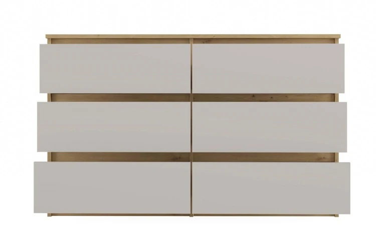 Komoda Malwa M6 120 cm z szufladami do salonu dąb artisan/kaszmir