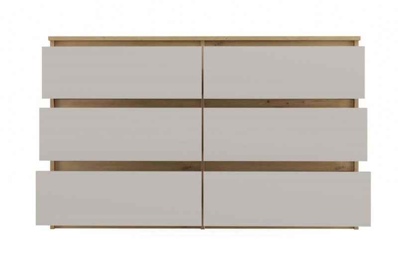Komoda Malwa M6 120 cm z szufladami do salonu dąb artisan/kaszmir