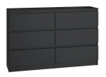 Komoda Malwa M6 120 cm z szufladami do salonu czarny