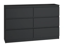 Komoda Malwa M6 120 cm z szufladami do salonu czarny