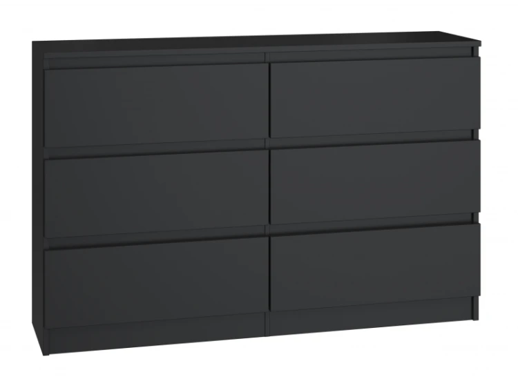 Komoda Malwa M6 120 cm z szufladami do salonu czarny