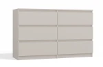 Komoda Malwa M6 120 cm z szufladami do salonu kaszmir
