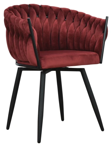 Fotel obrotowy tapiceorwany Larissa Black Bloom