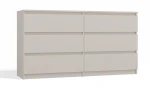 Komoda Malwa M6 140 cm z szufladami do salonu kaszmir