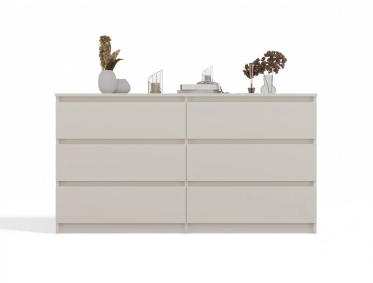 Komoda Malwa M6 140 cm z szufladami do salonu kaszmir