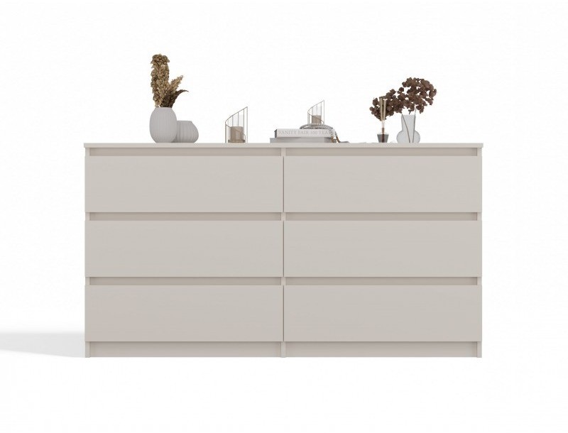 Komoda Malwa M6 140 cm z szufladami do salonu kaszmir