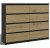 Komoda Malwa M8 120 cm z szufladami do salonu antracyt/dąb artisan