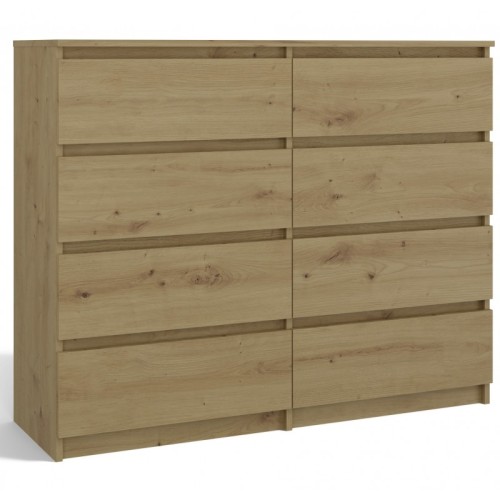 Komoda Malwa M8 120 cm z szufladami do salonu dąb artisan