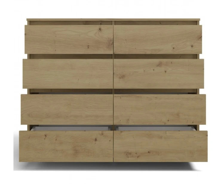 Komoda Malwa M8 120 cm z szufladami do salonu dąb artisan