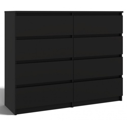 Komoda Malwa M8 120 cm z szufladami do salonu czarny