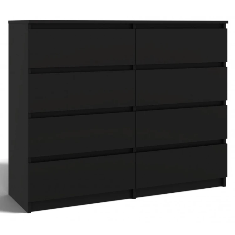 Komoda Malwa M8 120 cm z szufladami do salonu czarny