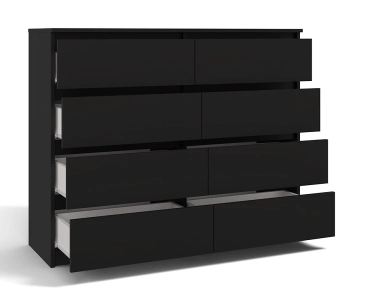 Komoda Malwa M8 120 cm z szufladami do salonu czarny