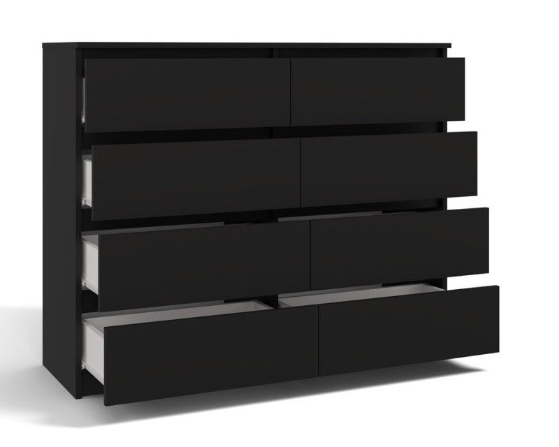 Komoda Malwa M8 120 cm z szufladami do salonu czarny