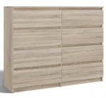 Komoda Malwa M8 120 cm z szufladami do salonu dąb sonoma