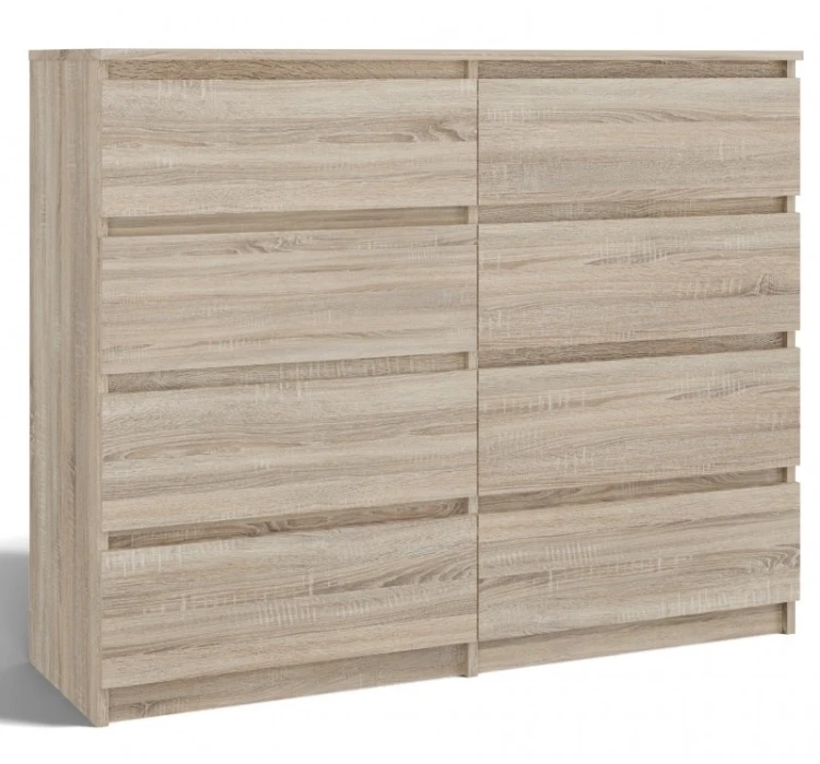 Komoda Malwa M8 120 cm z szufladami do salonu dąb sonoma