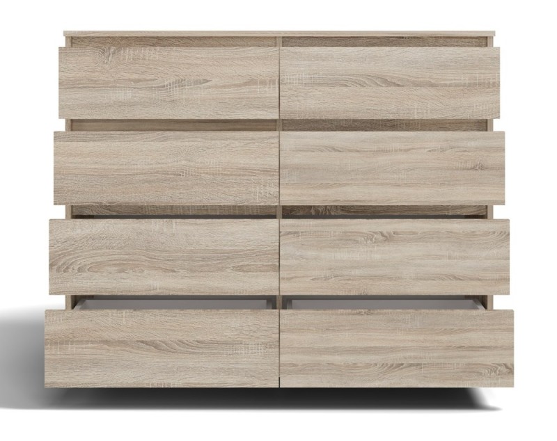 Komoda Malwa M8 120 cm z szufladami do salonu dąb sonoma
