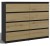 Komoda Malwa M8 140 cm z szufladami do salonu antracyt/dąb artisan