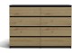 Komoda Malwa M8 140 cm z szufladami do salonu antracyt/dąb artisan