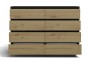Komoda Malwa M8 140 cm z szufladami do salonu antracyt/dąb artisan