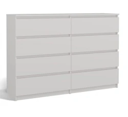 Komoda Malwa M8 140 cm z szufladami do salonu biały
