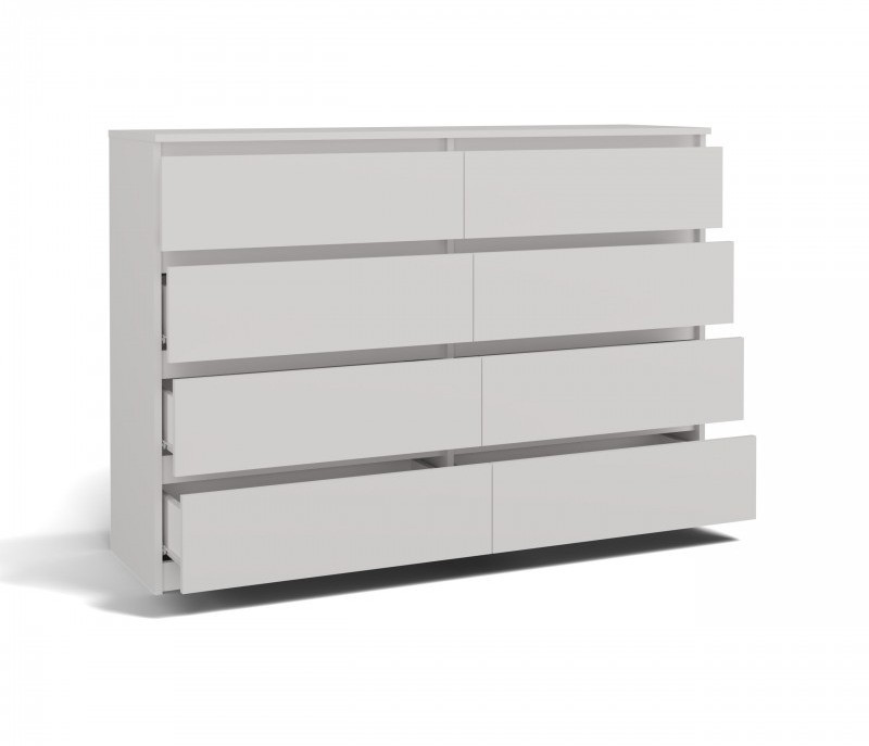 Komoda Malwa M8 140 cm z szufladami do salonu biały