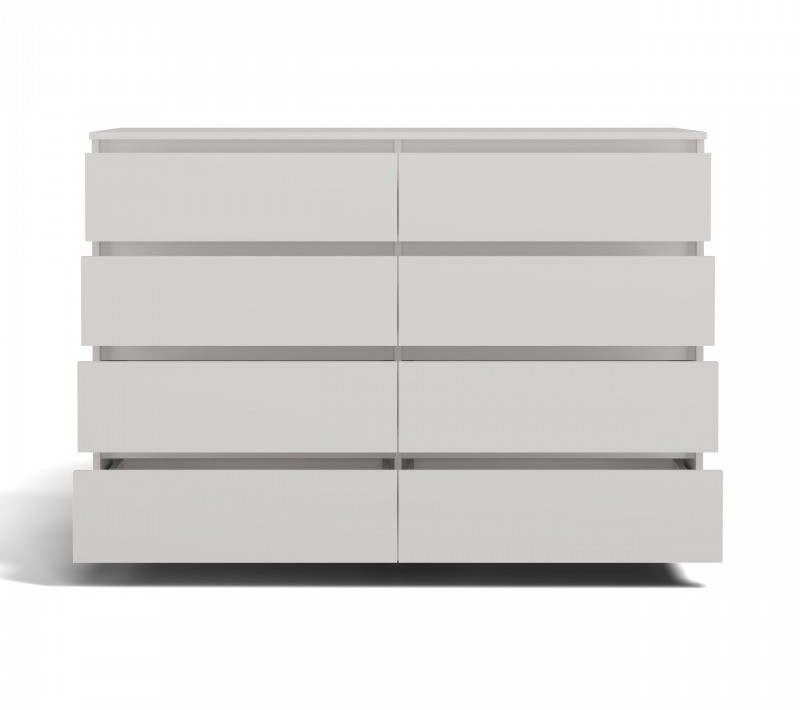 Komoda Malwa M8 140 cm z szufladami do salonu biały